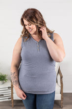 Load image into Gallery viewer, Denim Henley Tank