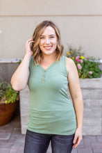 Load image into Gallery viewer, Sage Henley Tank