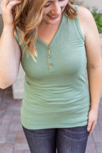 Load image into Gallery viewer, Sage Henley Tank