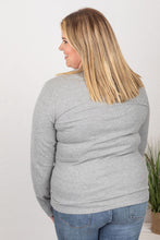 Load image into Gallery viewer, Light Grey Henley Longsleeve