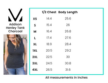 Load image into Gallery viewer, Charcoal Grey Henley Tank