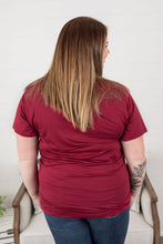 Load image into Gallery viewer, Burgundy Lace Front Tee
