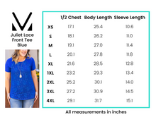 Load image into Gallery viewer, Blue Lace Front Tee