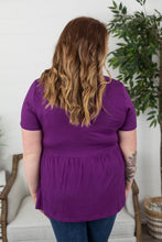 Load image into Gallery viewer, Purple Peplum Top