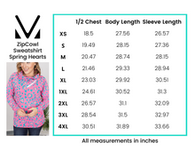Load image into Gallery viewer, Spring Hearts ZipCowl Sweatshirt