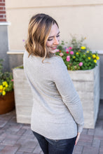 Load image into Gallery viewer, Light Grey Henley Longsleeve