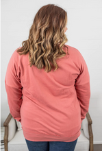 Load image into Gallery viewer, Dark Pink Front Pocket Crew Neck