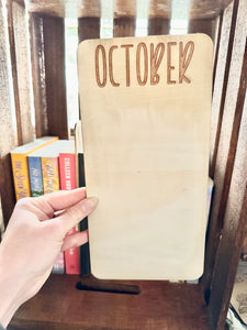 Month Markers For Bookshelves