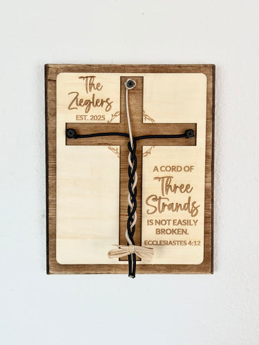 A Cord Of Three Strands Is Not Easily Broken Sign