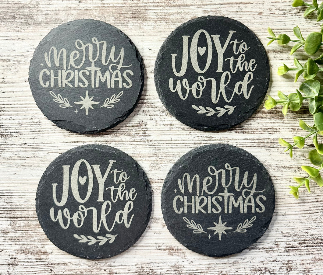 Christmas Slate Coasters