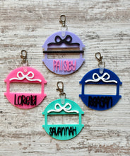 Load image into Gallery viewer, Personalized Name Hair Tie Holder Keychain