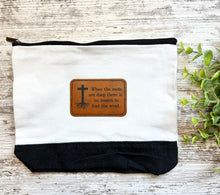 Load image into Gallery viewer, Leather Patch Small Canvas Bag
