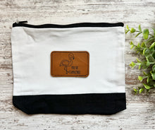 Load image into Gallery viewer, Leather Patch Small Canvas Bag