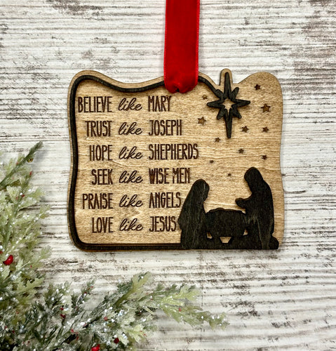 Believe Like Mary Ornament