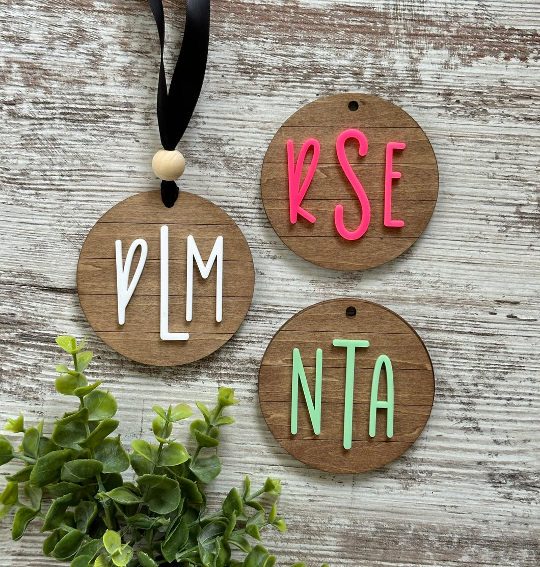 Monogram Ornament / Basket Tag