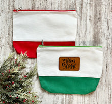 Load image into Gallery viewer, Christmas Leather Patch Canvas Bag