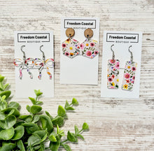 Load image into Gallery viewer, Spring Floral Acrylic Earrings