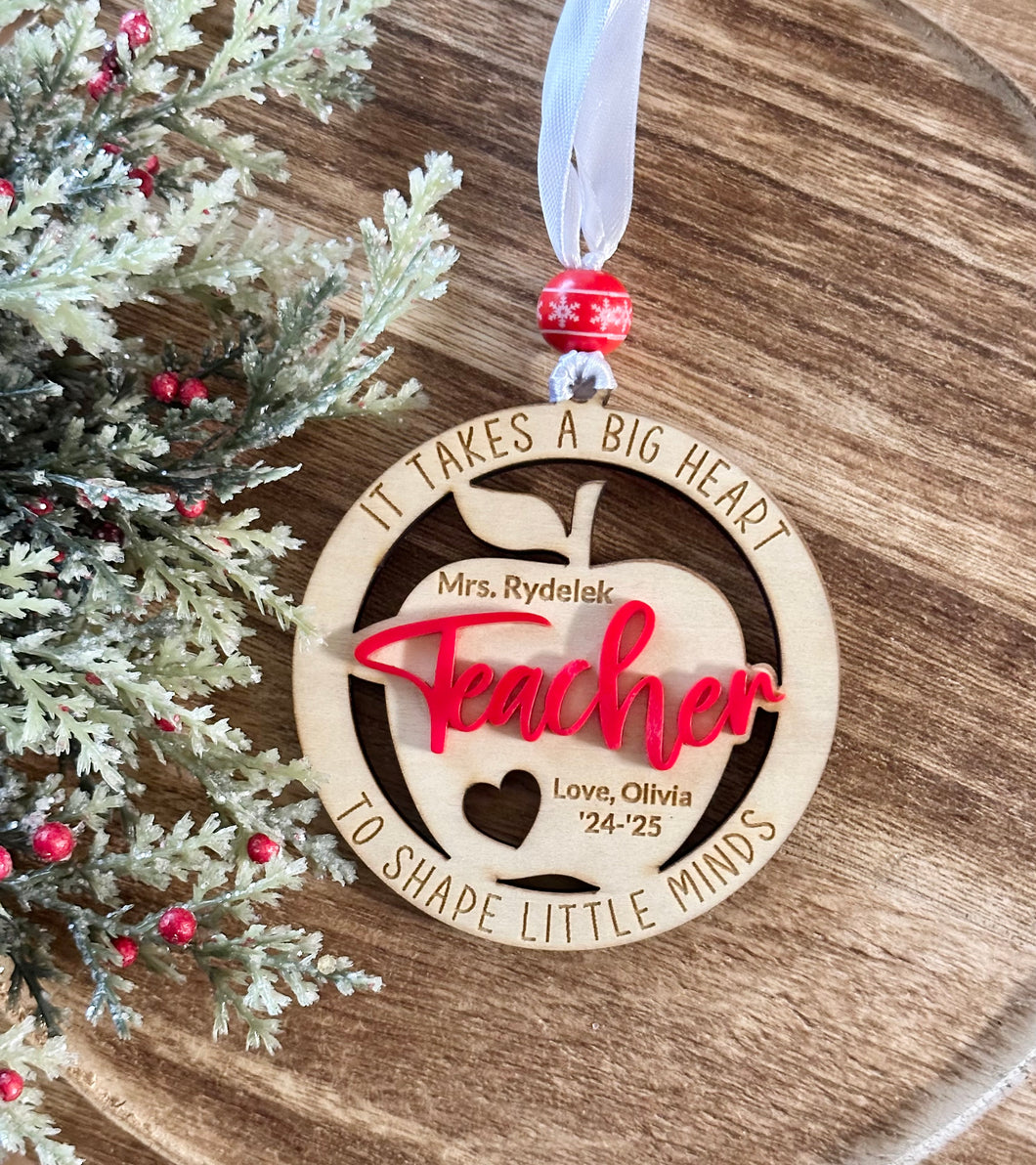 Customized Teacher Ornament