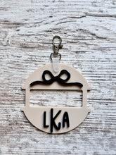 Load image into Gallery viewer, Monogram Hair Tie Holder Keychain