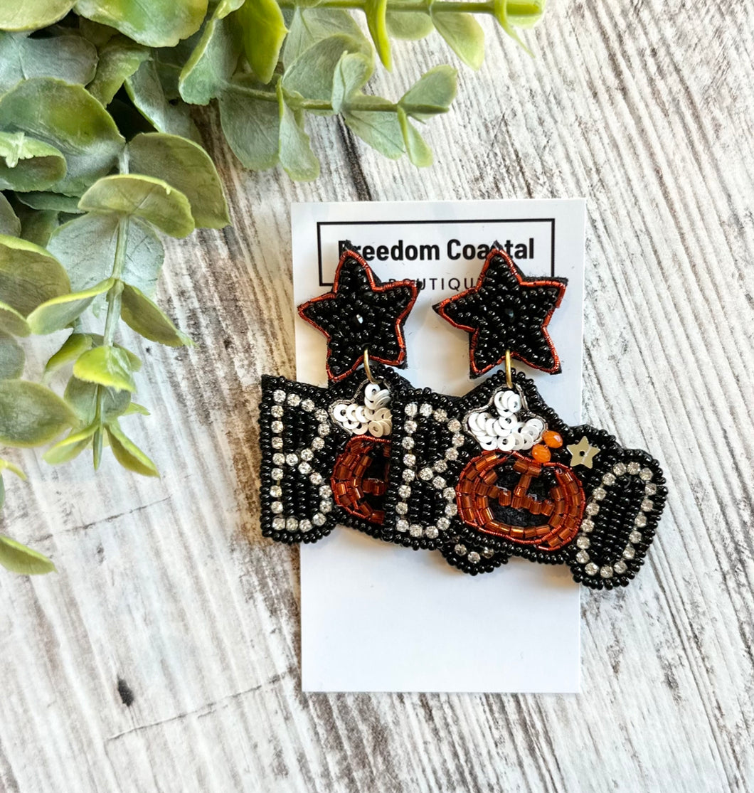 BOO Beaded Earrings