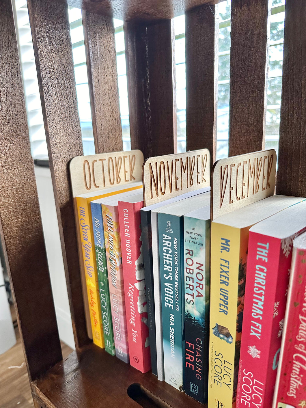 Month Markers For Bookshelves