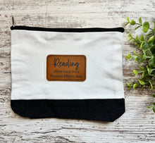 Load image into Gallery viewer, Leather Patch Small Canvas Bag