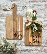 Load image into Gallery viewer, Holiday Themed Engraved Wooden Decorative Board