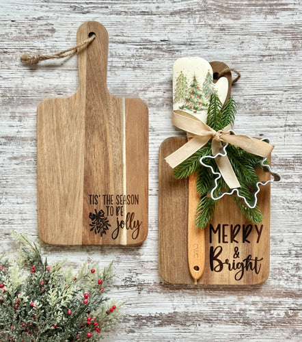 Holiday Themed Engraved Wooden Decorative Board