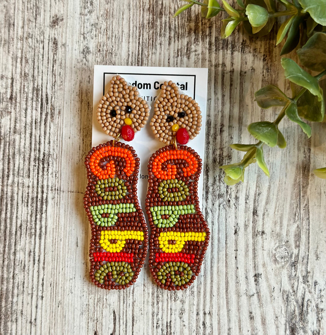 Gobble Beaded Earrings