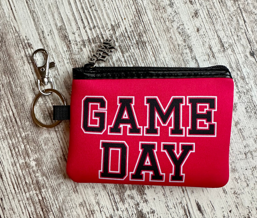 Red/Black Game Day Coin Pouch