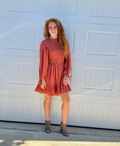 Rustic Smocked Fall Dress