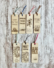 Load image into Gallery viewer, Wooden Laser Engraved Bookmarks