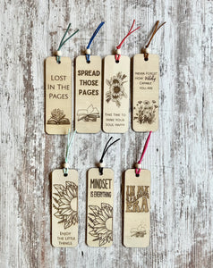 Wooden Laser Engraved Bookmarks