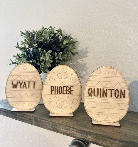 Personalized Wooden Easter Eggs