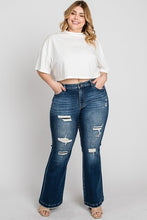 Load image into Gallery viewer, Distressed Flare Jeans