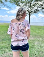 Load image into Gallery viewer, Blush Floral Off The Shoulder