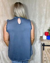 Load image into Gallery viewer, Grey Sleeveless Mini Ruffled Chic Top