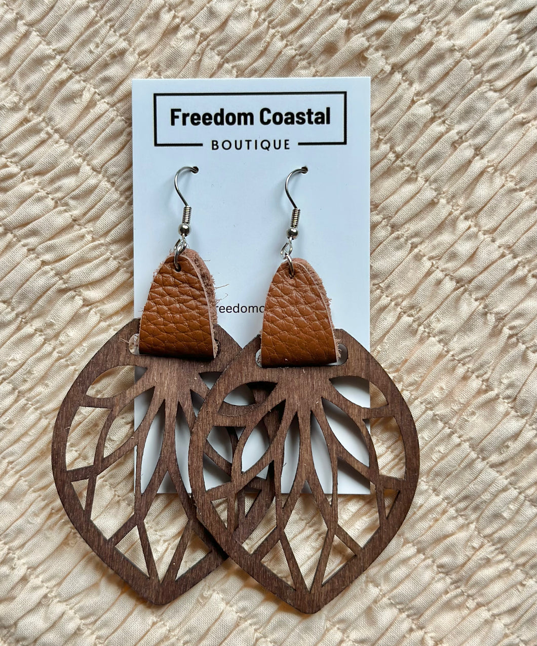 Boho Whimsical Wooden Earrings
