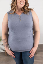 Load image into Gallery viewer, Denim Henley Tank