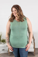 Load image into Gallery viewer, Sage Henley Tank