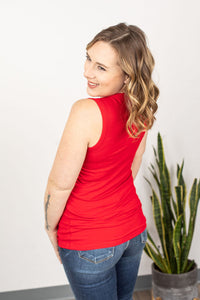 Red Henley Tank