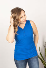 Load image into Gallery viewer, Royal Blue Henley Tank