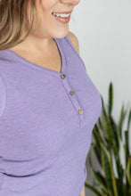 Load image into Gallery viewer, Lavender Henley Tank