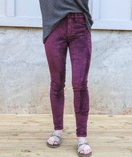 Load image into Gallery viewer, Burgundy VELVET Jeans