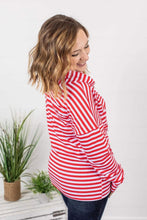Load image into Gallery viewer, Red + White Stripes Lightweight Hoodie
