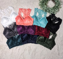 Load image into Gallery viewer, Lace Racerback Bralettes (Multiple Color Options)