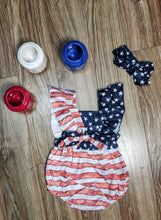 Load image into Gallery viewer, Stars and Stripes Baby Romper