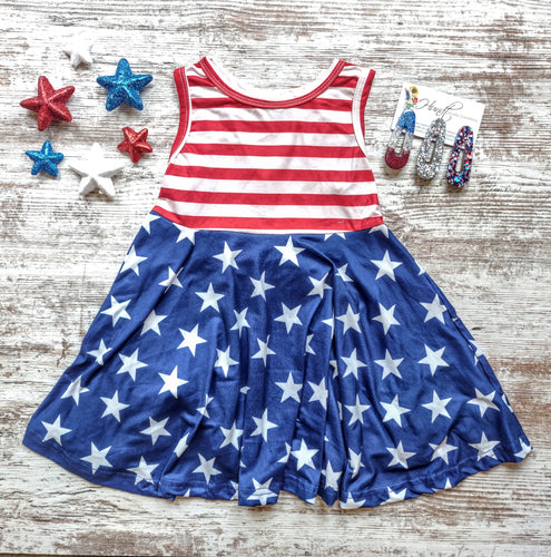 Stars and Stripes Toddler Dress