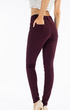 Load image into Gallery viewer, Maroon High Rise KanCan Skinny Jeans