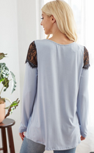 Load image into Gallery viewer, Baby Blue Lace Longsleeve